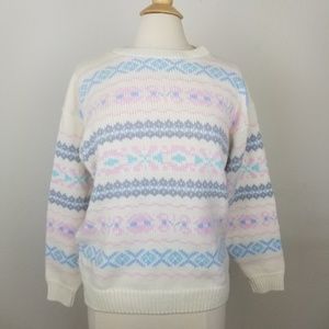 80's Vintage Pastel Fairy Kei Knit Sweater